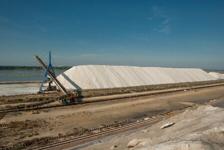 Aigues-mortes salt marsh salt mountain