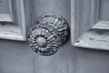 Wooden door door handle entée