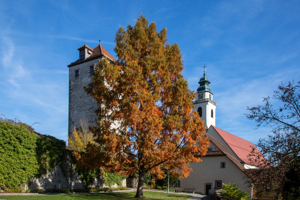 Collegiate church rogue tower castle