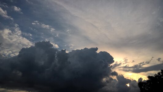 Sunset rainy dark