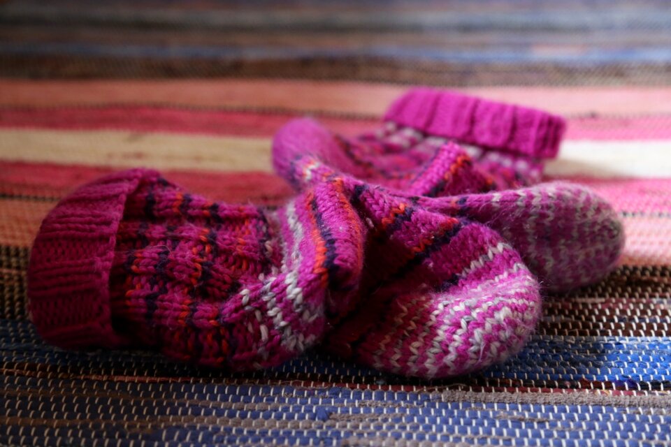 Heat striped ragg socks