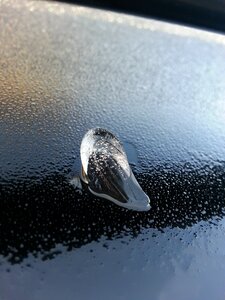 Frosty ice drop photo