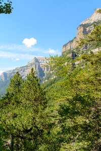 Landscape valley of ordesa chain of the pyrenees