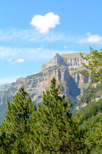 Landscape valley of ordesa chain of the pyrenees