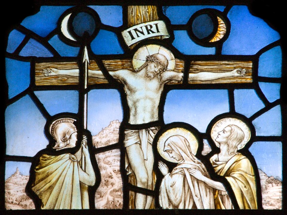 Crucifixion church window