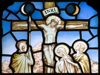 Crucifixion church window