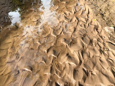Fractals river sand stream photo