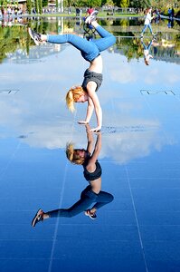 Nice sides of blue mirror effect