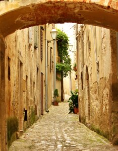 Alley historic center lonely