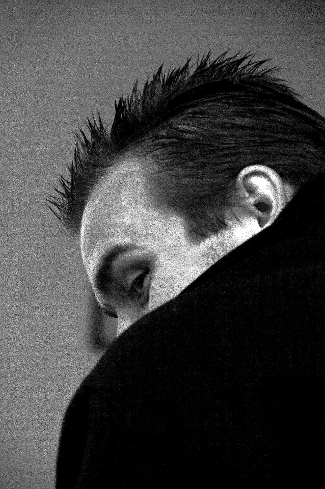 Black and white photography character