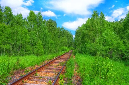 Sleepers railway rails photo