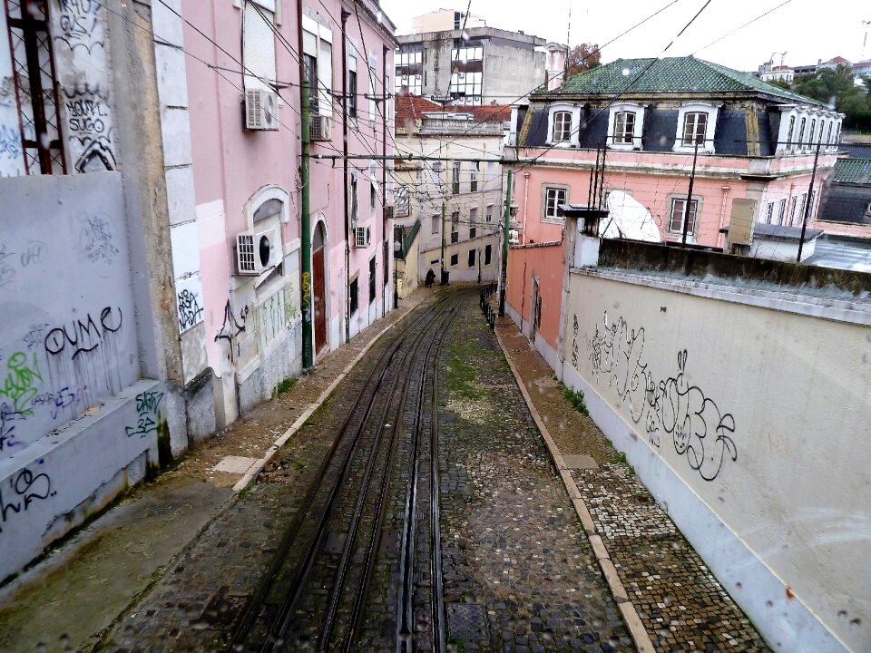 Tram tracks rails lisbon