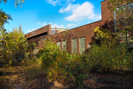 Abandoned industrial building lapsed