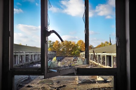 Abandoned industrial building lapsed