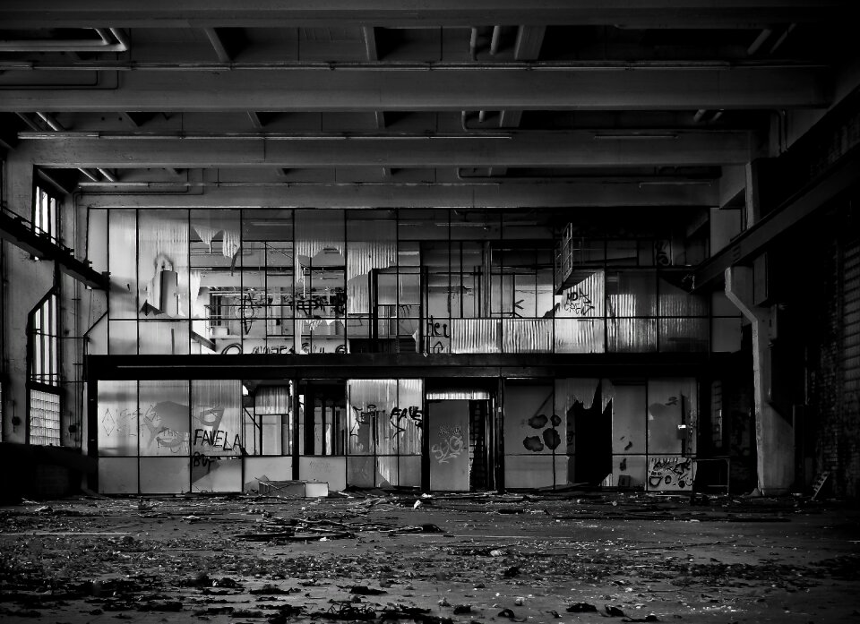 Abandoned industrial building lapsed