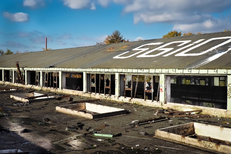 Old abandoned industrial building