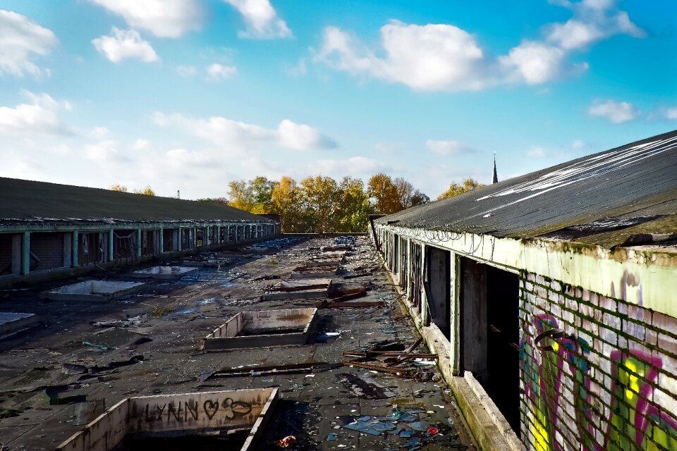 Old abandoned industrial building