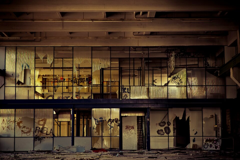 Abandoned industrial building lapsed