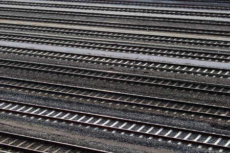 Gravel track bed rails photo