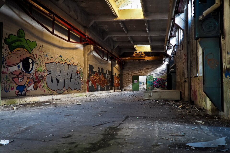 Abandoned industrial building lapsed