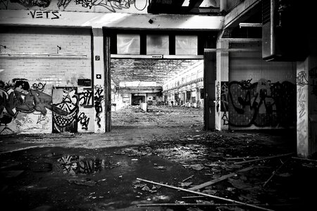 Abandoned industrial building lapsed