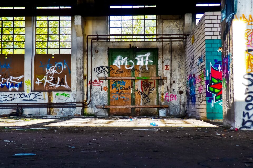 Abandoned industrial building lapsed