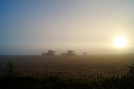 Golden sunset countryside photo