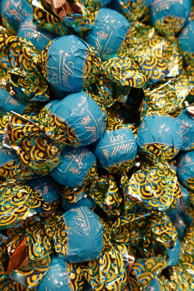 Balls wrapped blue