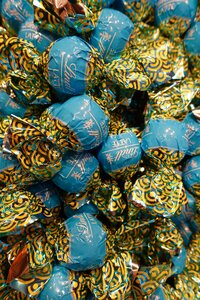 Balls wrapped blue