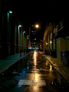 Urban city at night city street photo