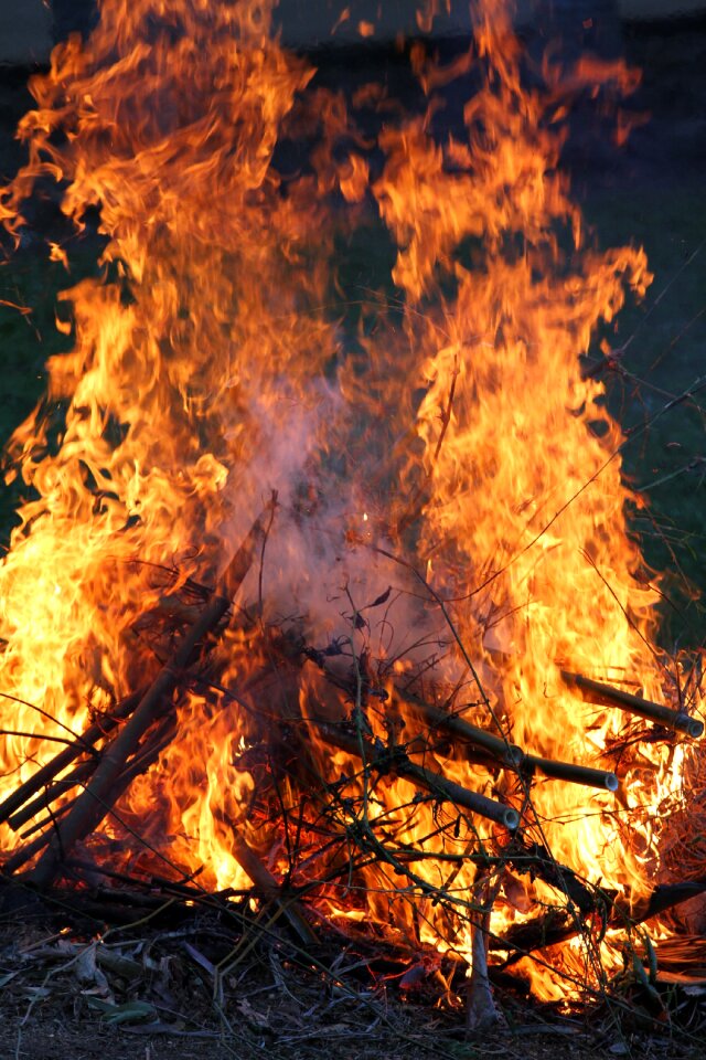 Wood burn burning
