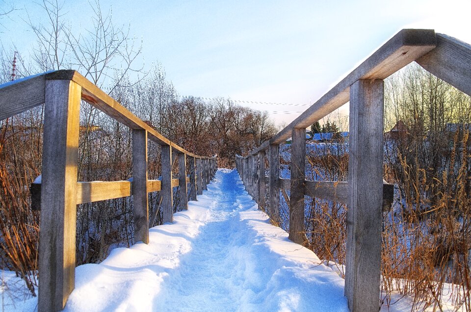 Landscape snow ice