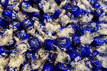 Balls wrapped blue