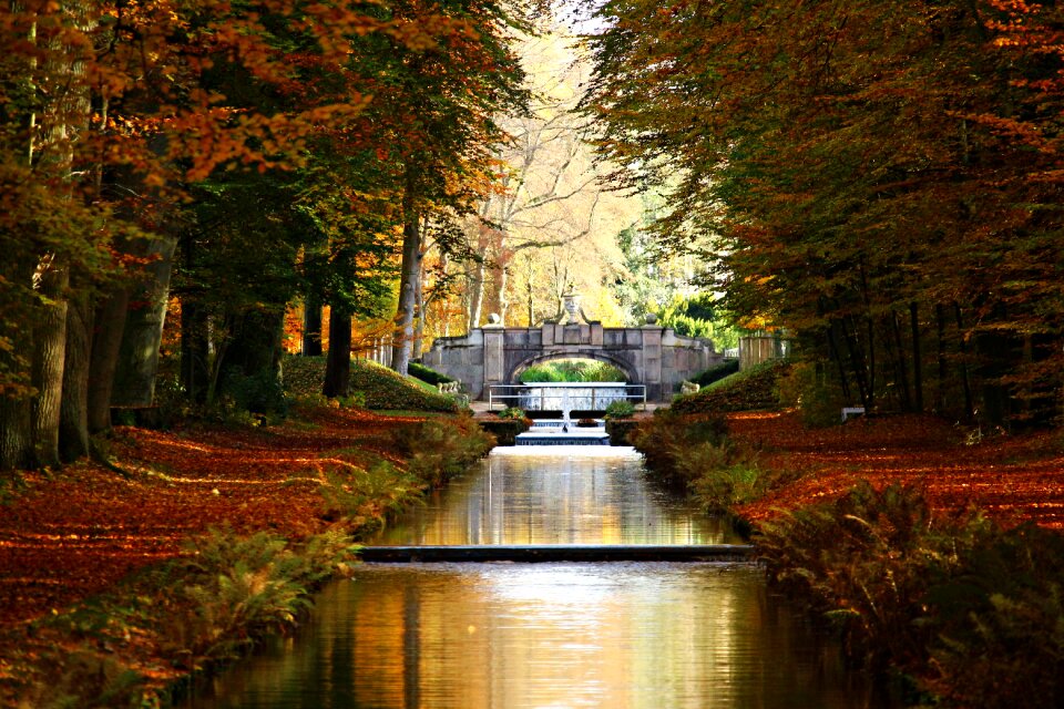 Castle park ludwigslust-parchim autumn