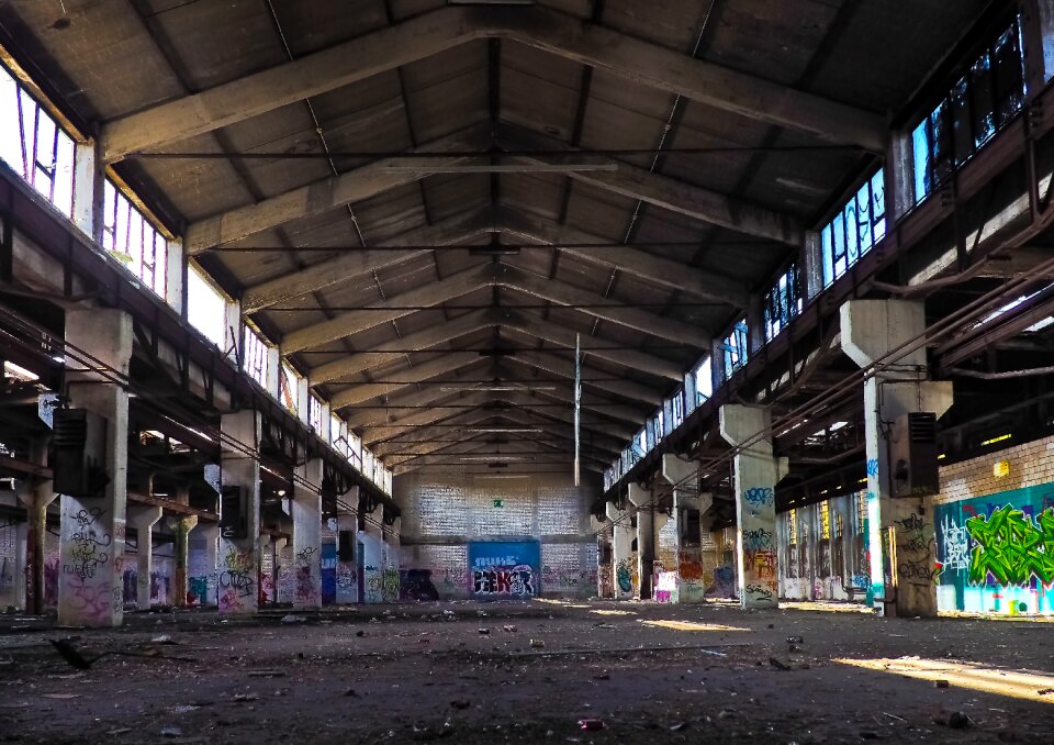 Abandoned industrial building lapsed