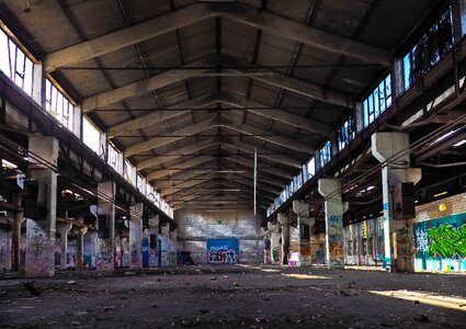 Abandoned industrial building lapsed