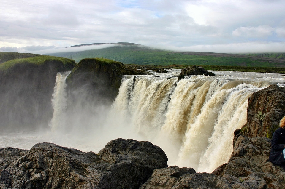 Iceland waterfall landscape