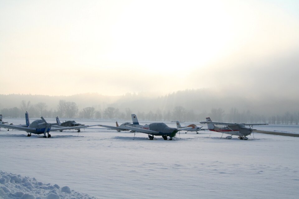 Light aircraft propeller plane airport