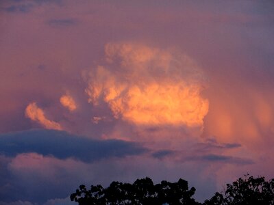 Clouds sunset lighting photo