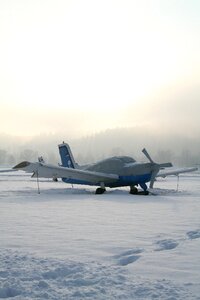 Propeller sport aircraft winter photo