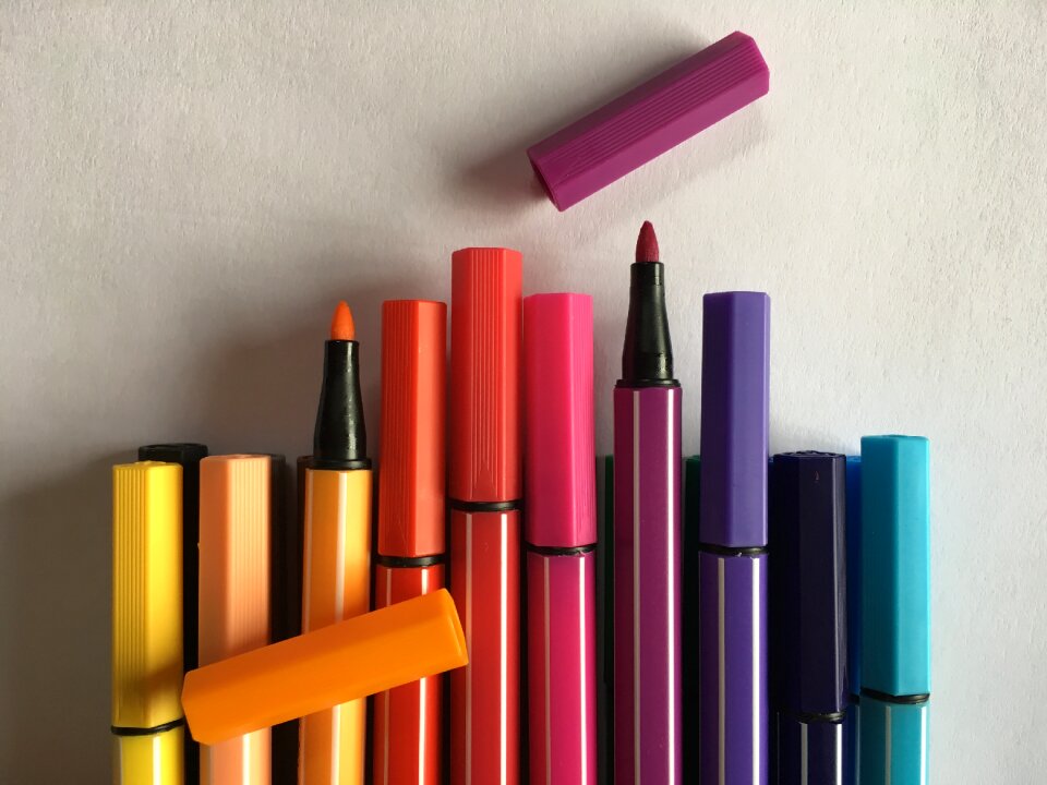 Colour pencils writing accessories colorful