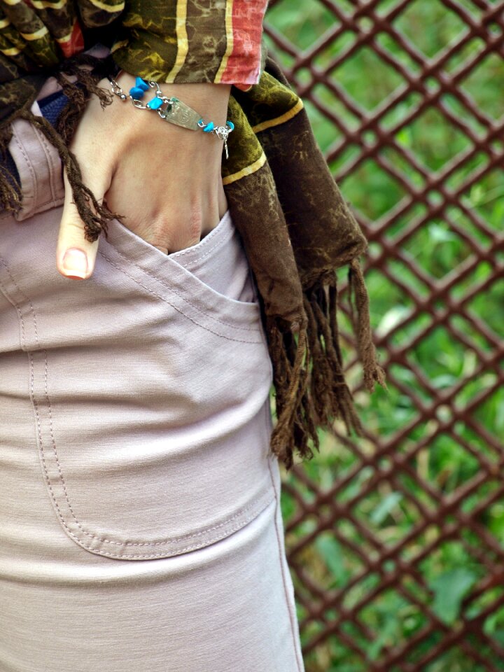 Hand jewelry scarf