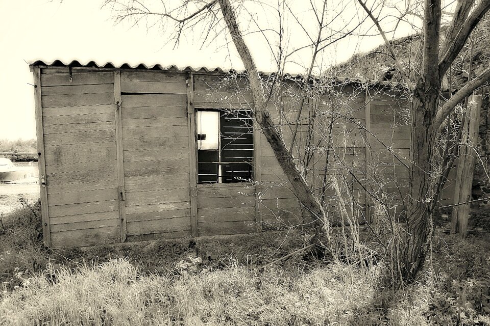 Facade black and white window