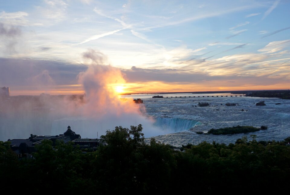 Waterfall in the sunrise niagara falls niagara if