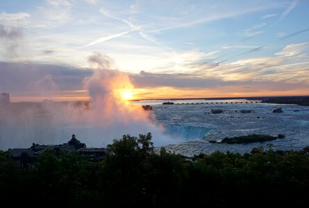 Waterfall in the sunrise niagara falls niagara if