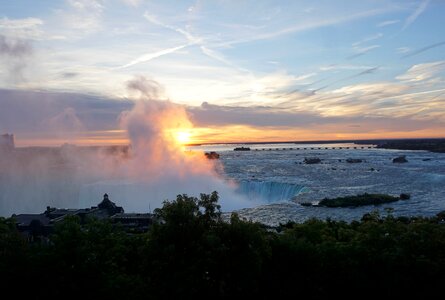 Waterfall in the sunrise niagara falls niagara if photo