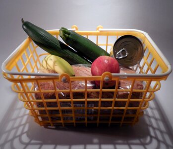 Shopping supermarket shopping basket photo