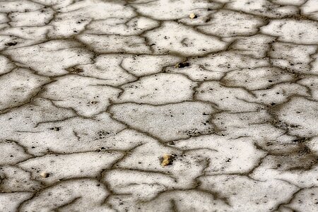 Drought cracked earth dry land