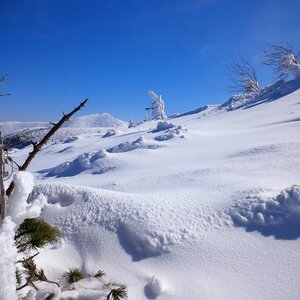 Winter in the mountains view szklarska poręba photo