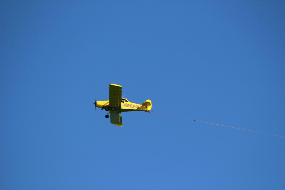 Blue plane flight